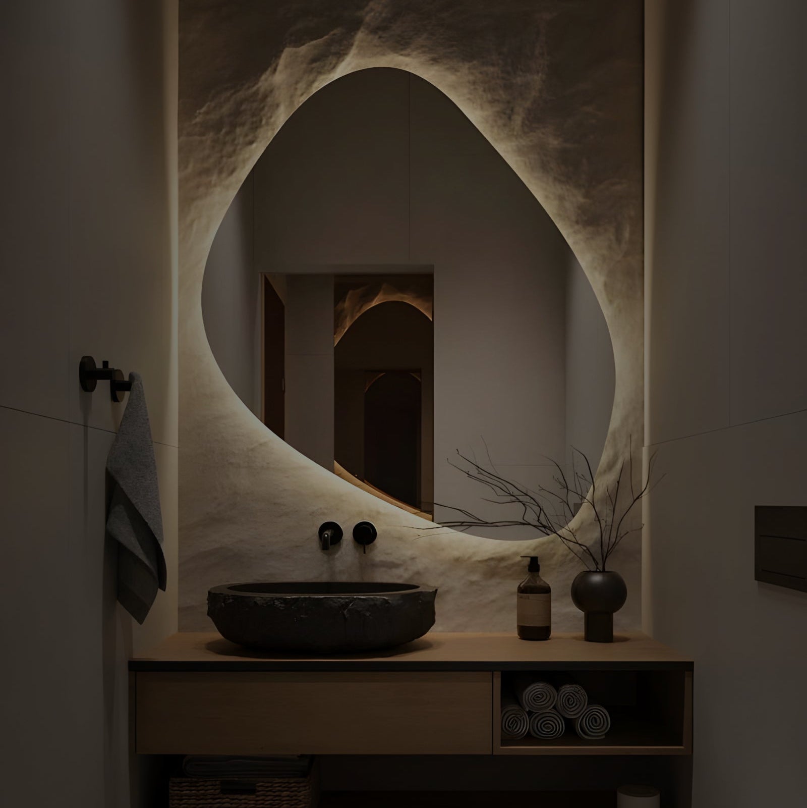 CREVASSE BACKLIT LED MIRROR